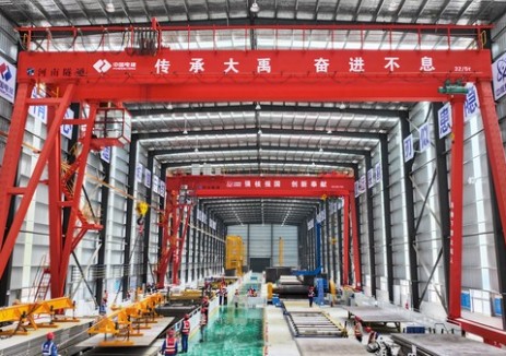 国内最大压力钢管制安量抽蓄电站压力钢管加工厂投