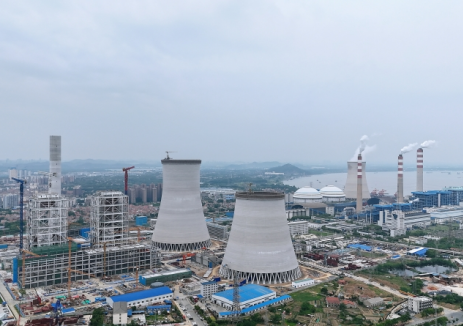 湖北鄂州电厂四期扩建项目7号冷却塔筒壁到顶