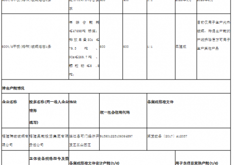 日产600吨光伏玻璃项目公示