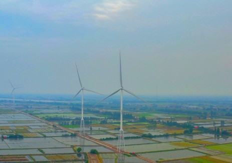 中国能建湖南院自主投资、建设并运营的沅江市草尾风电场并网运行