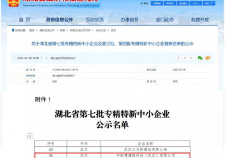 喜报！中储科技荣获省级“专精特新”中小企业认定