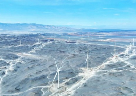中电建托克逊县100万千瓦风电项目（一期）全容量并网发电