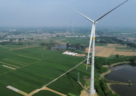 华润潜江竹根滩50MW风电项目全容量并网