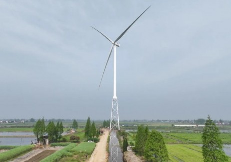 国内首个跨沟渠风电项目成功并网发电！