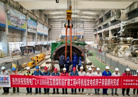 中国能建建筑集团承建的张掖电厂2×1000兆瓦燃煤