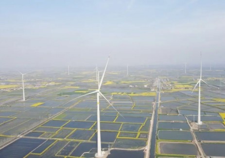 中国能建中电工程陕西院设计华润潜江张金200兆瓦风电项目全容量并网