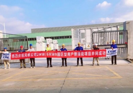 中船风帆首个园区型用户侧储能项目并网