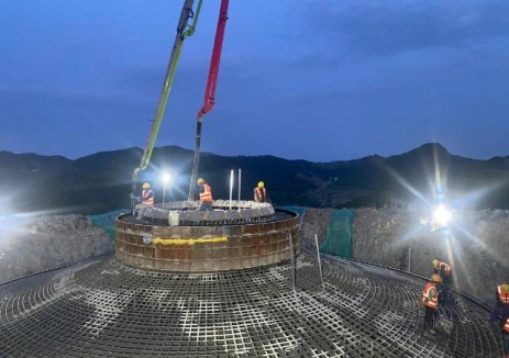 平泉风电项目PB30风机基础浇筑顺利完成，全力推进730全容量并网目标