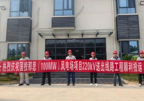 广西钦南那思（100MW）风电项目220kV送出线路EPC工程带电投运