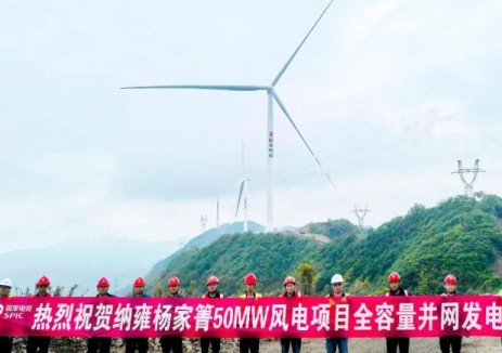 贵州纳雍杨家箐风电项目实现全容量并网发电