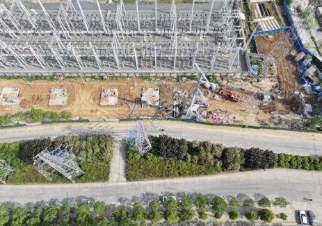 湖北武汉舵落口变电站扩建工程线路部分顺利完工