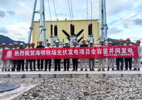 海明牧场60兆瓦光伏发电项目全容量并网发电