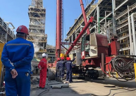 抚顺石化焦化装置密闭除焦项目桩基工程圆满完成