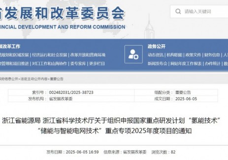 浙江申报国家重点研发计划“氢能技术”“储能与智