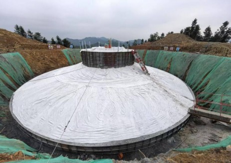 广西乐业幼平风电项目首台风机基础浇筑顺利完成