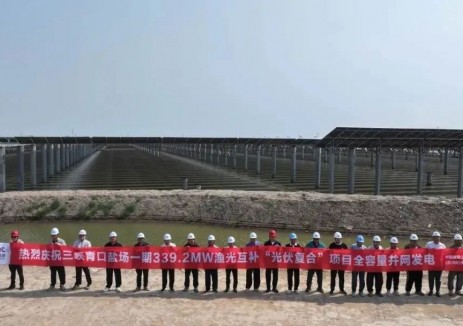 深圳安泰科助力三峡青口盐场项目，柔性支架引领渔光互