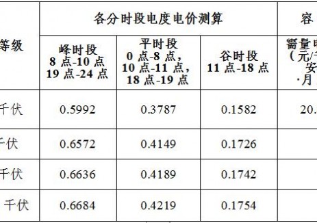 新疆兵团第八师电网电力市场化分时电价相关说明