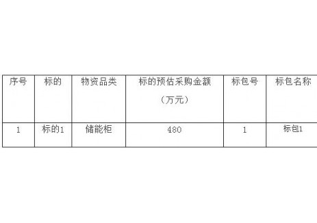 招标 | 广东东莞市输变电工程2025年储能柜采购框