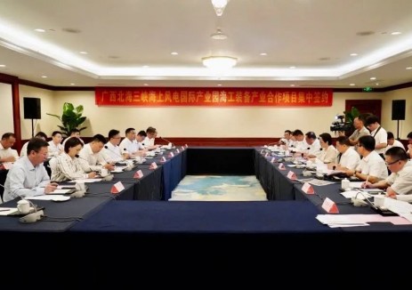 廣西北海三峽海上風電國際產業(yè)園<em>海工</em>裝備產業(yè)合作項目集中簽約