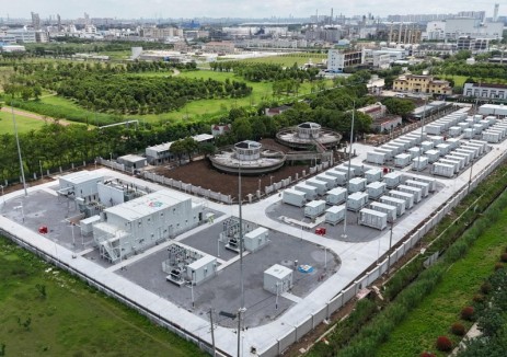 中国能建总承包的常州市新北区100兆瓦/200兆瓦时新型独立储能电站项目倒送电一次成功