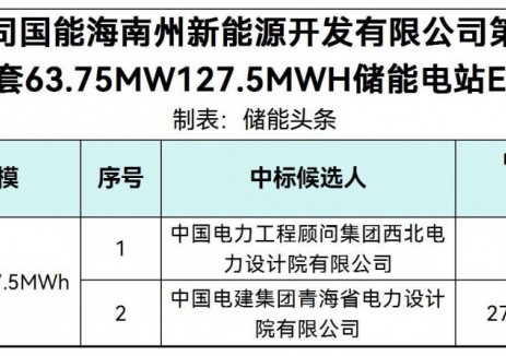 中标 | 63.75MW/127.5MWh！青海大基地配套储能电