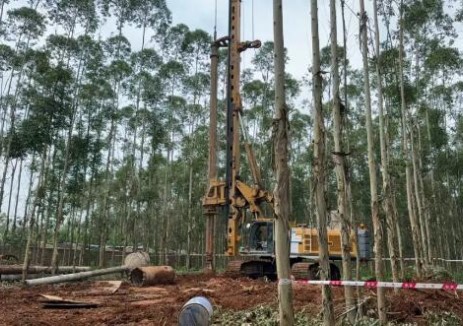 广西覃塘大岭风电场项目桩基工程试桩阶段正式启动