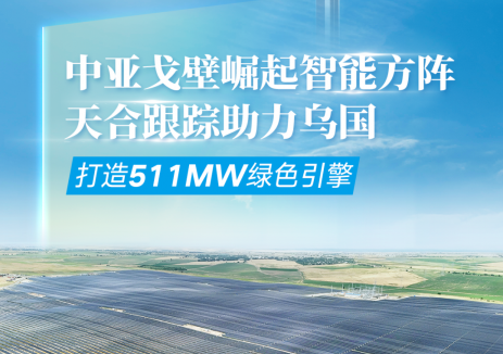 中亚戈壁崛起智能方阵！天合跟踪助力乌国打造511M