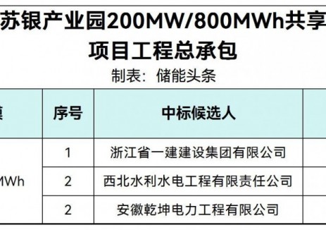 中标 | 0.768~1.251元/Wh！云碳绿能苏银产业园200