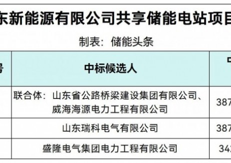 中标 | 0.8562-0.9699元/Wh！山东高速200MW/400MW