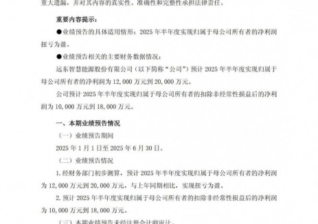远东股份预计2025年上半年盈利1.2亿元-2亿元 同比