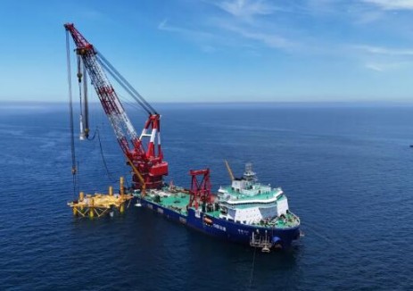 三航局华能山东L场址海上风电项目基础沉桩施工圆满完成