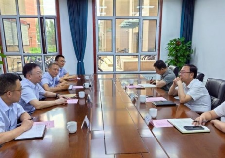 张桥与新疆水发集团董事长袁同军会谈