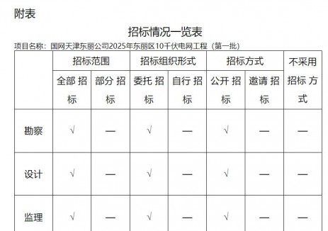 天津市东丽区行政审批局关于国网天津东丽公司2025