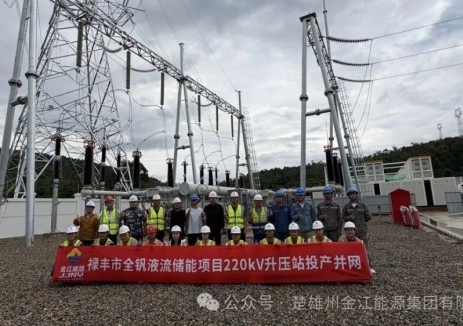 云南禄丰市全钒液流储能项目220kV升压站投产并网