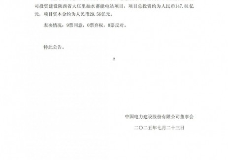 中国电建人事变动