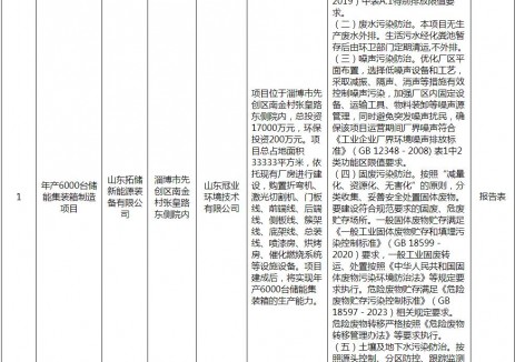 年产6000台储能集装箱制造项目环评公示