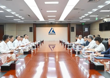 倪真与中铝集团党组书记、董事长段向东会谈，双方