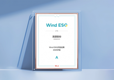清源科技Wind（万得）ESG评级升至A级,引领可持续
