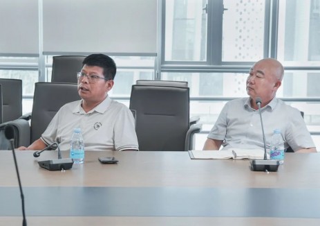 中建八局一行到明阳光伏座谈交流，双方就共促绿色低碳发展等深入交流