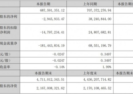 翔丰华2025年上半年实现营业总收入6.88亿元