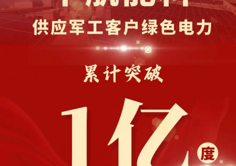 1亿度！军工绿电供应新突破