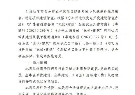 广东阳西县：屋顶光伏项目不符合风貌管控标准，不得开工建设