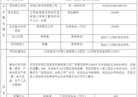 江西华电抚州黎川黎发包装1.5MW屋顶分布式光伏