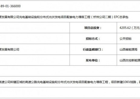 招标 | 4205.62万！山西忻州市充电基础设施配套