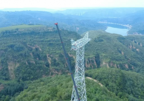 陕北至安徽特高压直流线路工程（陕1标）组塔圆满