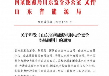 山东新能源项目竞价：8月19日-8月22日申报