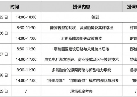 培训通知 | 关于举办“可再生能源综合系统高级研修班”的通知