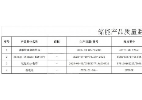 海基/远东等四家企业通过江苏无锡储能产品质量抽