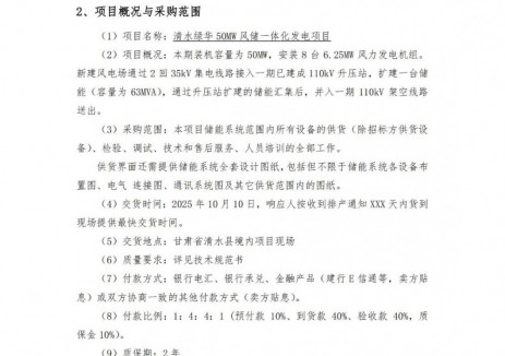 招标 | 中国电建光伏储能设备采购项目谈判公告发