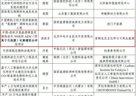 中电丰业（HyGreen) AEM电解槽技术项目入选国家能